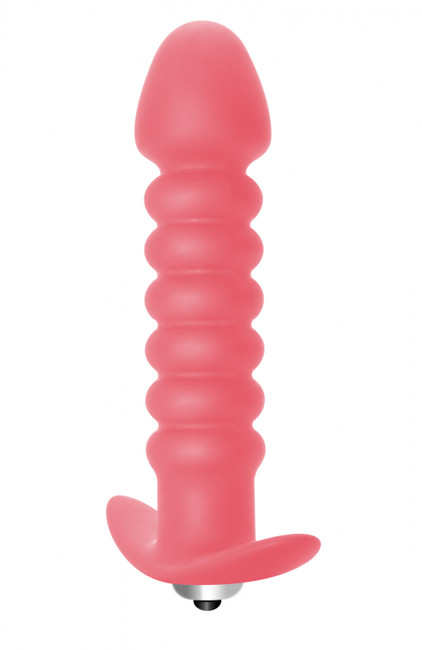 Анальная пробка с вибрацией Twisted Anal Plug Pink (11 см , розовый)