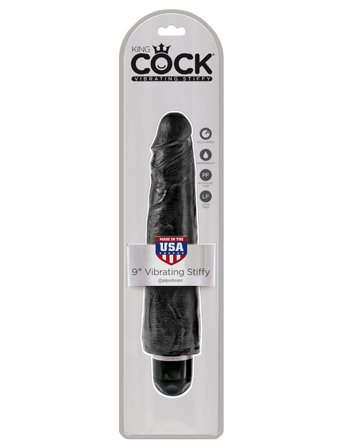 Вибратор King Cock 9 Vibrating Stiffy, черный