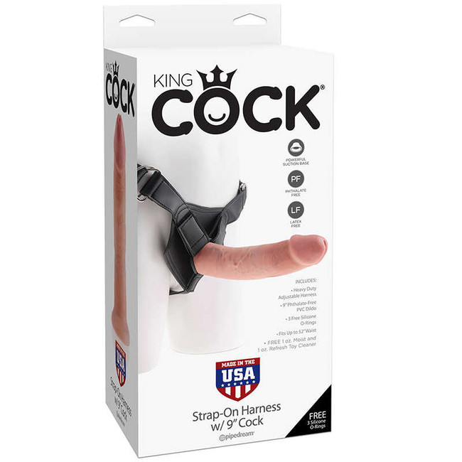 Реалистичный страпон King Cock Strap-On Harness 9 Cock