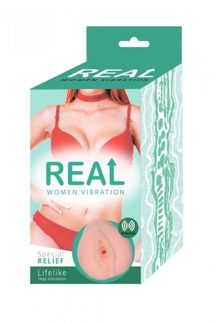Реалистичный односторонний мастурбатор с вибрацией Real Women Vibration