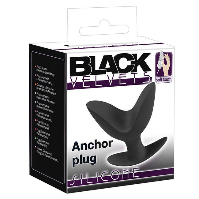 Анальная втулка Black Velvets Anchor Plug, черная