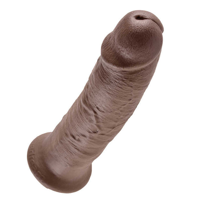 Фаллоимитатор-гигант на присоске коричневый King Cock 10