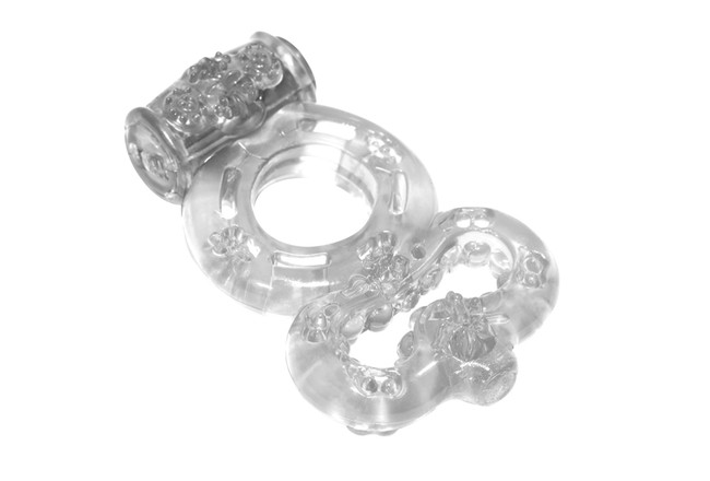 Эрекционное кольцо на член и мошонку с вибрацией Treadle