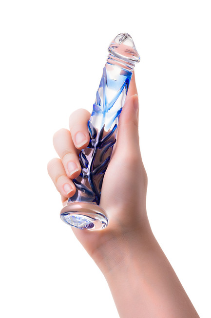 Нереалистичный фаллоимитатор из стекла Sexus Glass, 17 см.