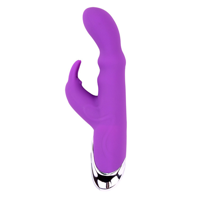 Вибратор с клиторальным стимулятором Kiss Bunny, фиолетовый