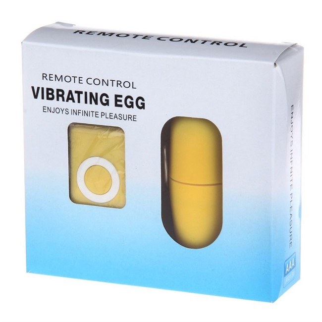 Вибро яйцо с дистанционным пультом управления Vibrating Eggs Remote Control mp3 (желтый)