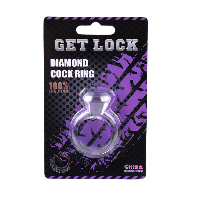 Эрекционное кольцо Diamond Cock Ring, прозрачный