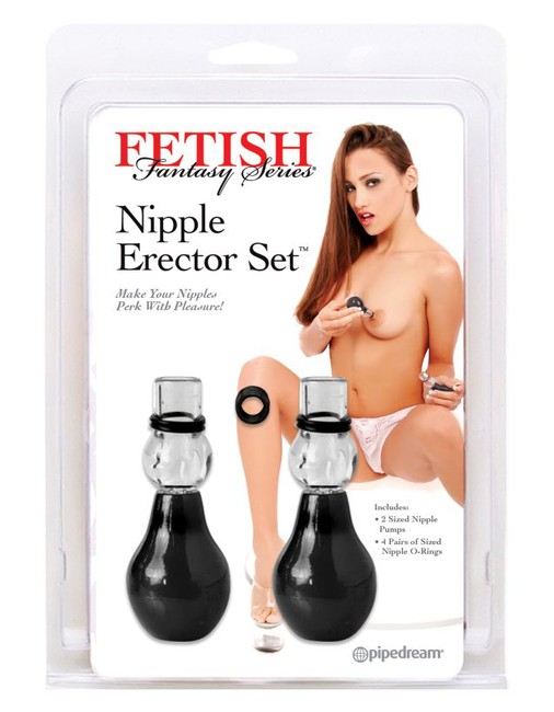Набор вакуумных зажимов на соски с колечками Fetish Fantasy Series Nipple Erector Set