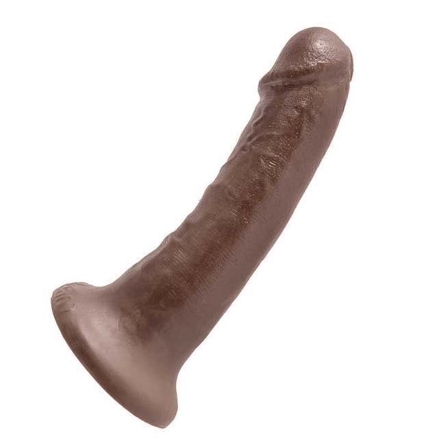 Фаллоимитатор на присоске коричневый King Cock 6 Cock