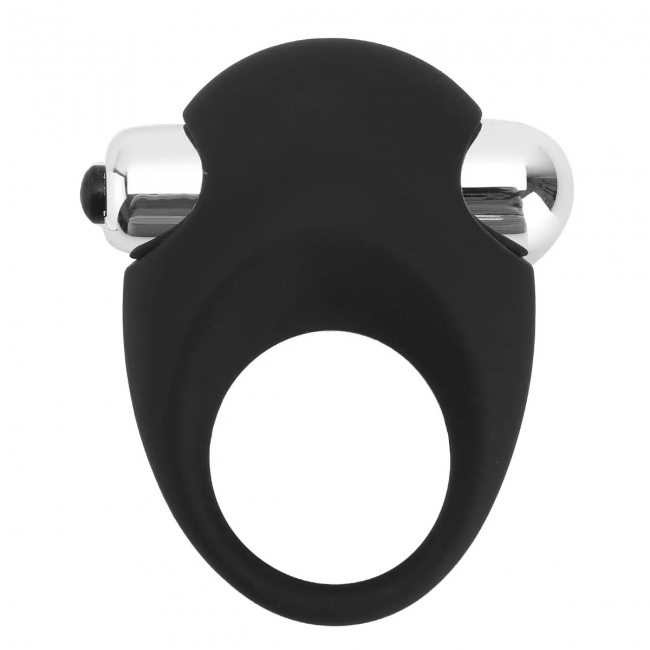 Эрекционное кольцо силиконовое с вибрацией Onjoy Silicone Collection (черный)