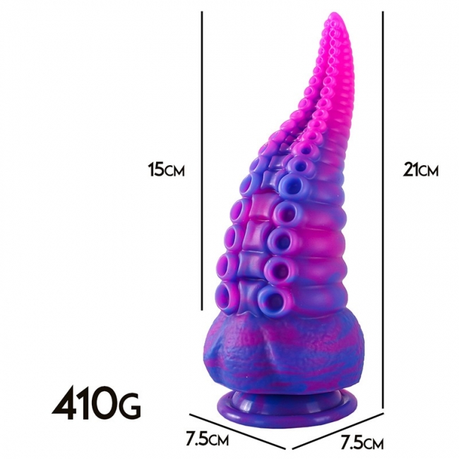 Космический фаллоимитатор c присоской в виде щупальца ROSYLAND (21 см)