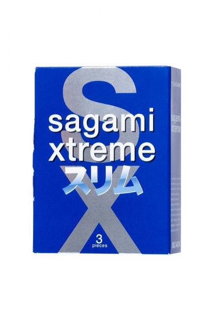 Презервативы Sagami, extreme, feel fit, гладкие, 19 см, 5,1 см, 3 шт.