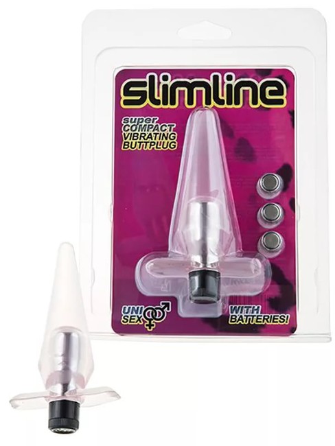Втулка Slimline с вибрацией ( 9,7 см , розовая)