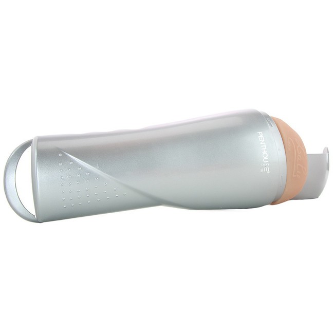 Мастурбатор-вагина в пластиковом футляре Nicole Aniston 6 режимов (25 см , телесный с серебряным)