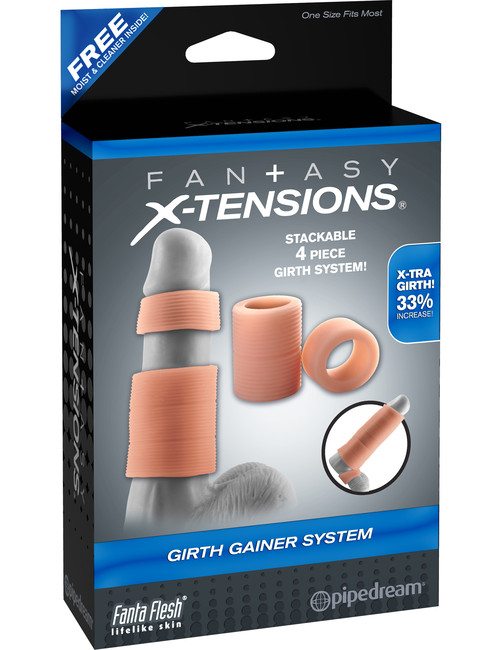 Расширяющие стимулирующие насадки на пенис Girth Gainer System
