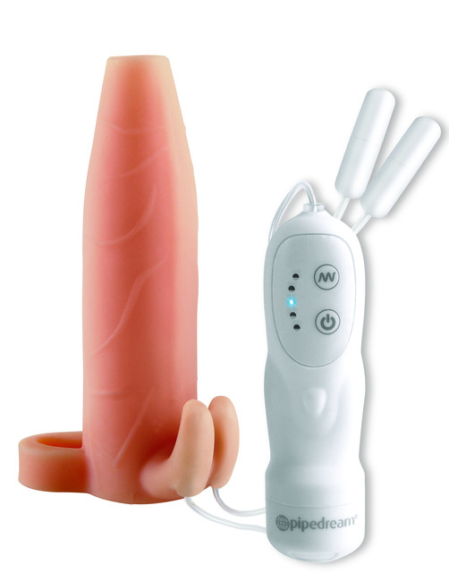 Расширяющая пенис насадка с клиторальным массажером Duo Clit Climax-Her (5 режимов)