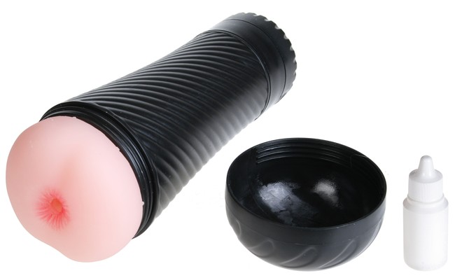 Мастурбатор-анус с вибрацией в форме фонарика Pink Butt