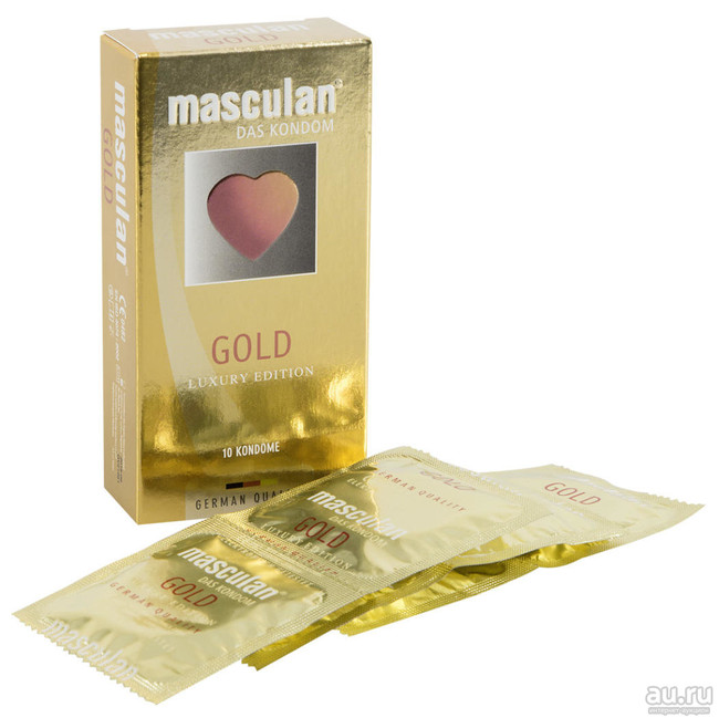 Презервативы Masculan тип 5  с ароматом ванили (золотого цвета , 10 шт.)