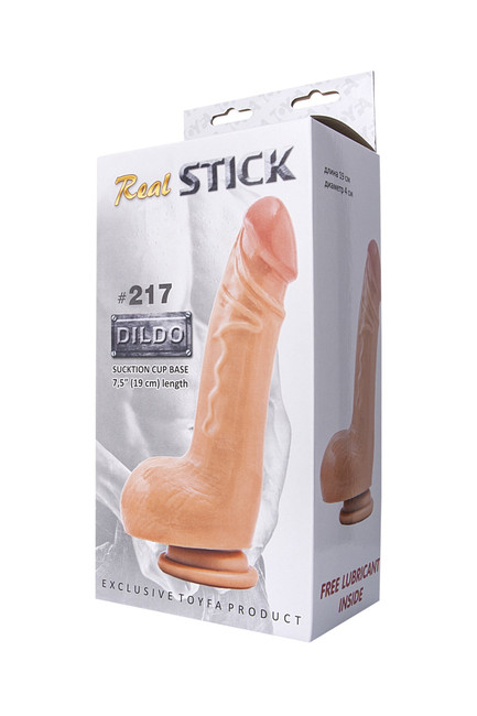 Фаллос на присоске  Real Stick 217 (19 см)