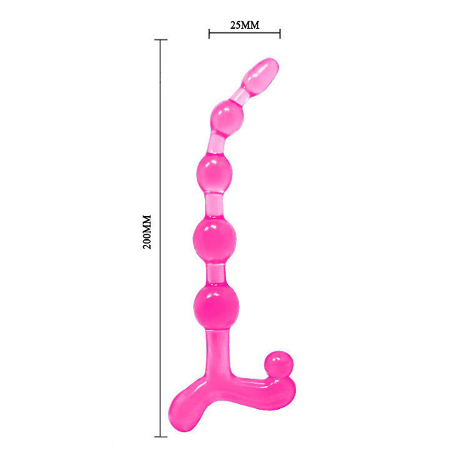 Розовый анальный стимулятор Bendy Twist