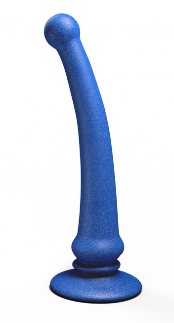 Анальный стимулятор-насадка для страпон-трусиков Rapier Plug Blue (15 см, синий с перламутром)