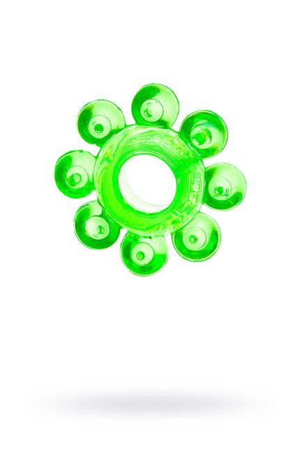 Кольцо гелевое Цветок зеленое