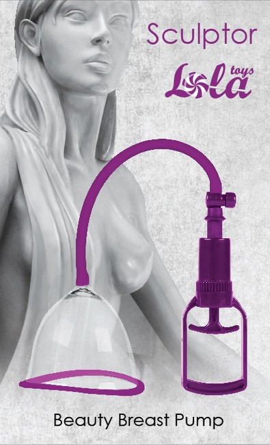 Большая вакуумная колба для груди Beauty Breast Pump , размер L (прозрачный с фиолетовым)