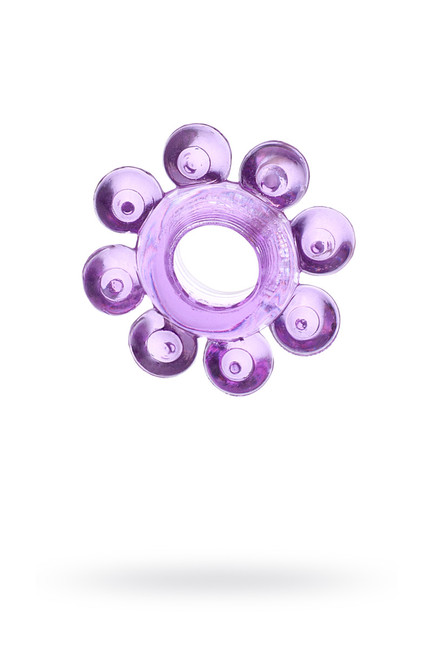 Кольцо гелевое Цветок фиолетовое