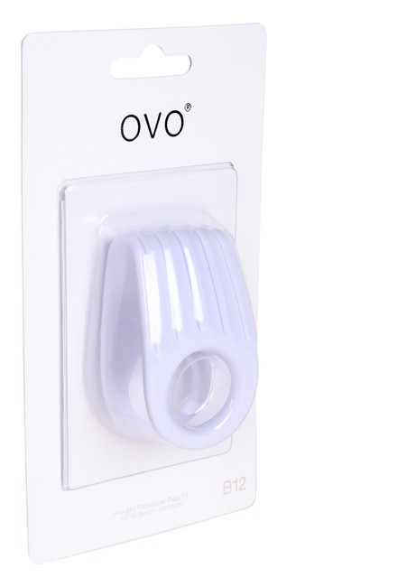 Двойное эрекционное белое виброкольцо на пенис OVO