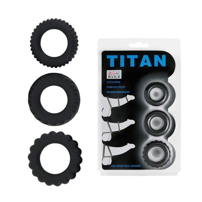Эрекционные кольца TITAN набор из 3 штук