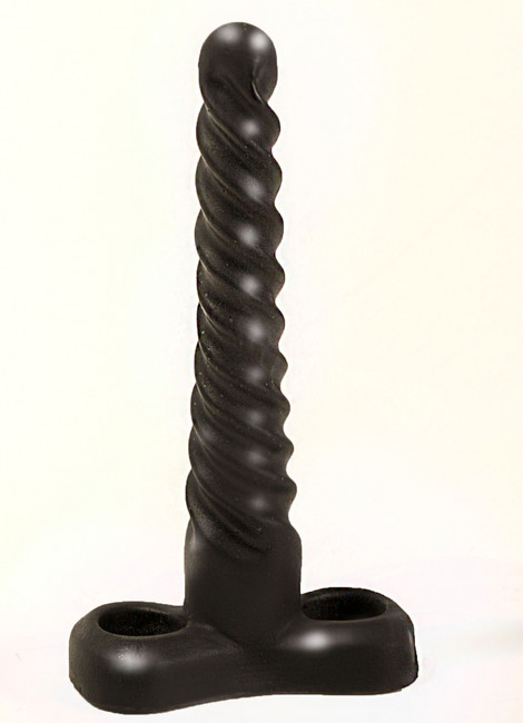 Черный анальный спиралевидный стимулятор (15 см , черный)