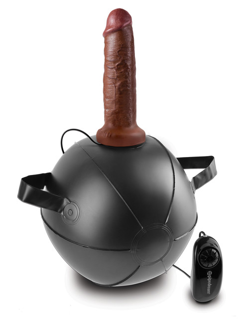 Вибро-мяч с фаллосом Vibrating Mini Sex Ball 7''