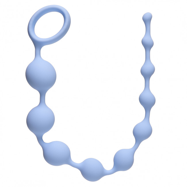 Длинная анальная цепочка Long Pleasure Chain (31,5 см , нежно-голубой)