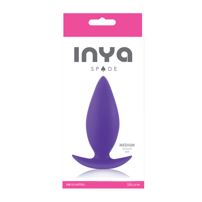 Силиконовая анальная пробка для ношения Inya Spade Medium (10 см , фиолетовый)