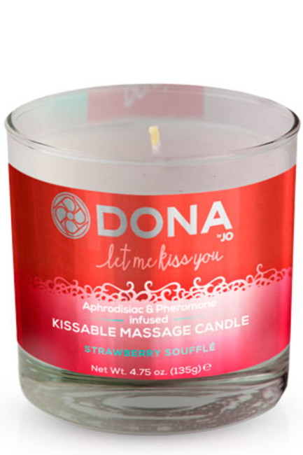 Массажная свеча для оральных ласк Dona Kissable Massage Candle Strawberry Souffle  135 г