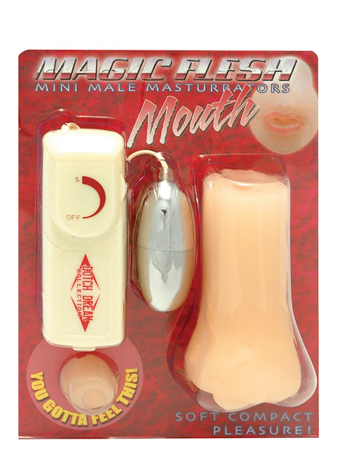 Ороимитатор с вибрацией Magic Flesh Mouth-Style (16,5 см, телесный)