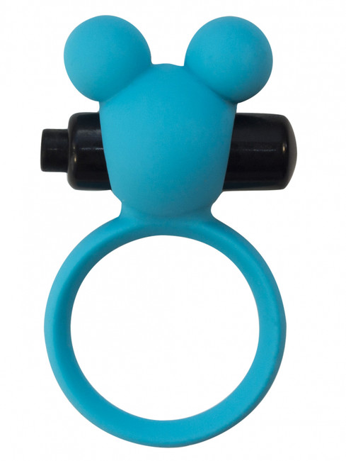 Эрекционное кольцо с вибрацией Minnie (голубой)
