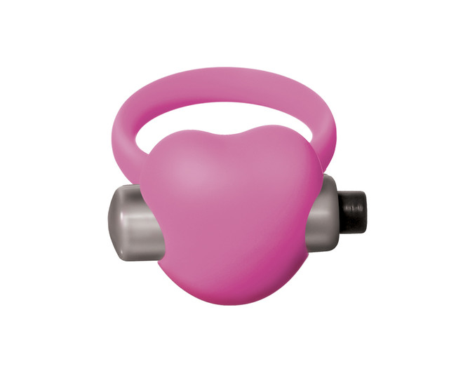 Эрекционное кольцо с вибрацией HeartBeat (нежно-розовый)