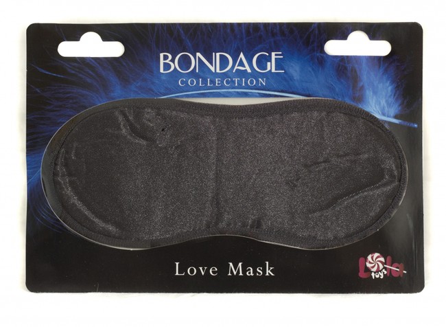 Сатиновая маска на глаза Love Mask (черный)