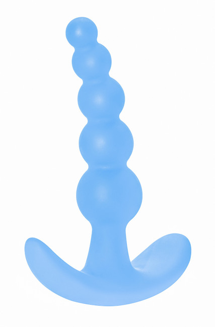 Анальный стимулятор для ношения Bubbles Anal Plug (11 см , нежно-голубой)