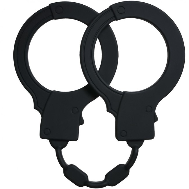 Тянущиеся силиконовые наручники Stretchy Cuffs Black (черный)