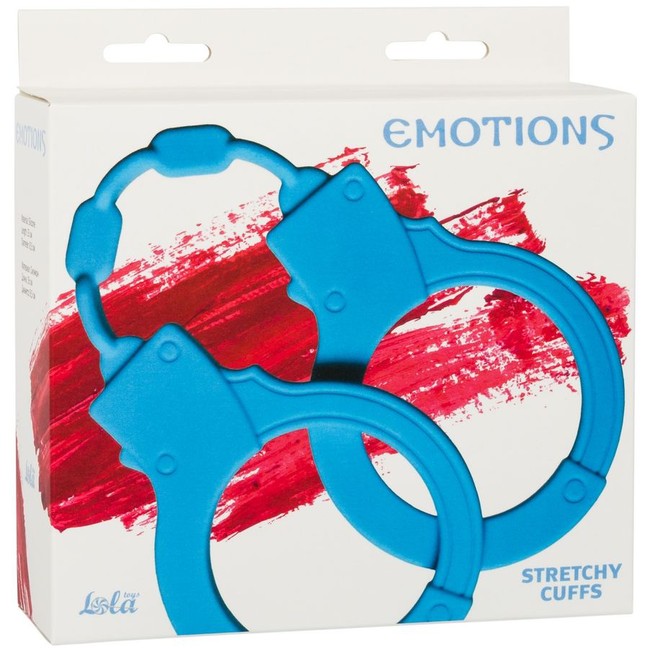 Тянущиеся силиконовые наручники Stretchy Cuffs Turquoise blue (голубой )