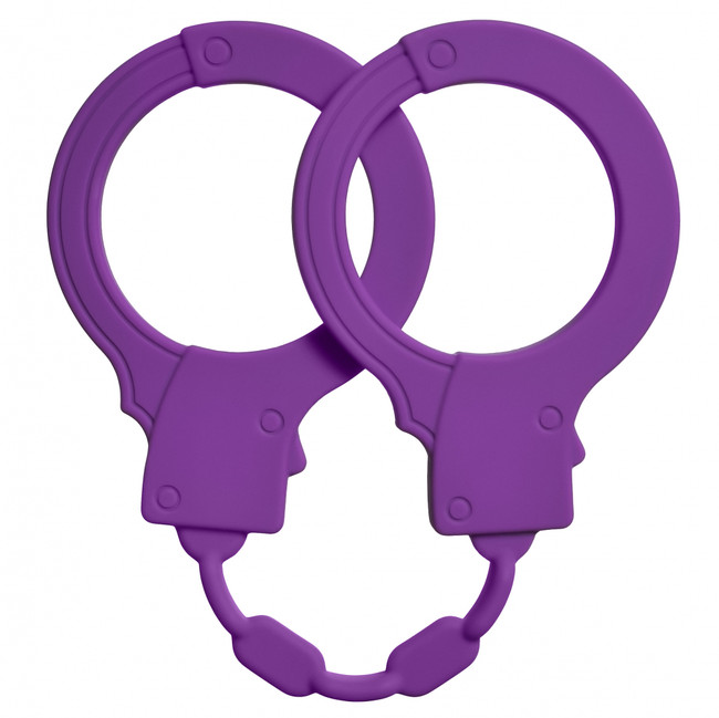 Тянущиеся силиконовые наручники Stretchy Cuffs Turquoise Purple (фиолетовый)
