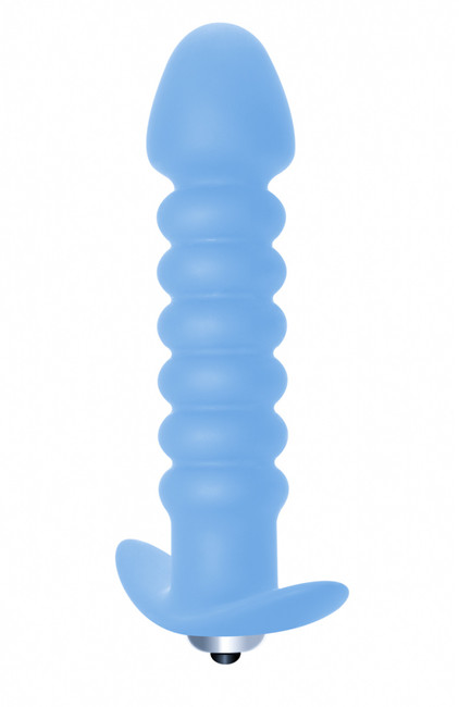 Анальная пробка с вибрацией Twisted Anal Plug Blue (11 см , синий)