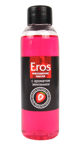 Масло Eros для эротического массажа с ароматом земляники (75 мл)