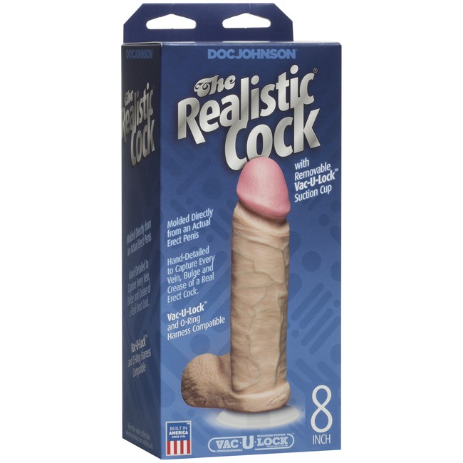 Фаллоимитатор реалистик с мошонкой на присоске The Realistic® Cock 8”