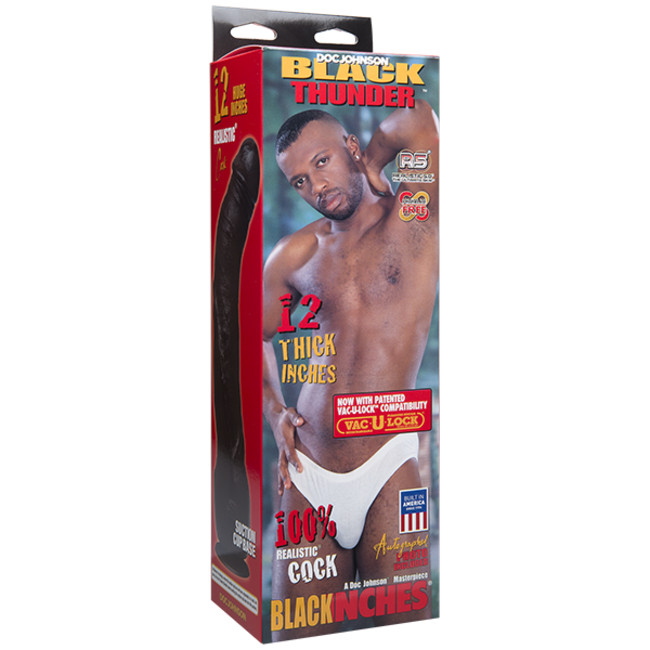 Фаллос-гигант Black Thunder - Realistic® Cock (черный)