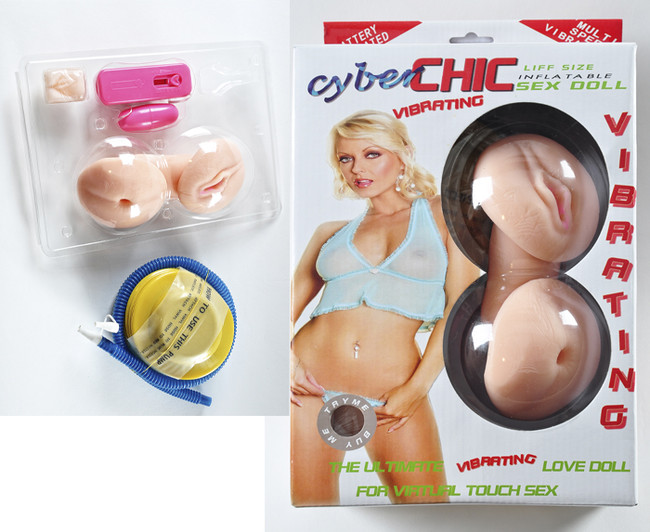 Кукла с вибрацией и вставками вагина-анус Cyber Chic ( 160 см , телесный)