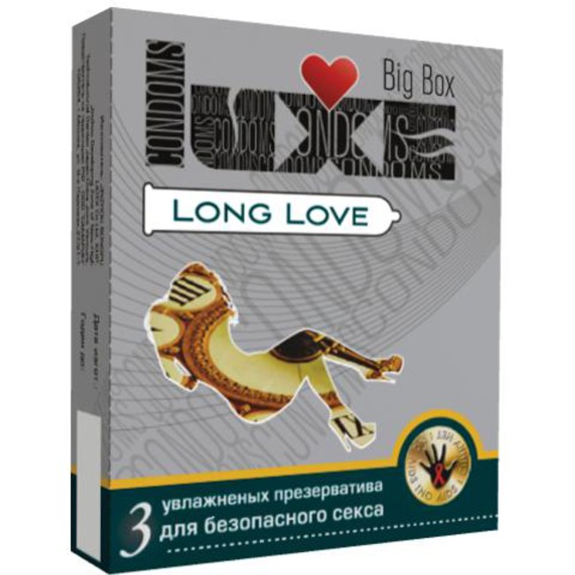 Luxe Long Love продлевающие секс Презервативы, упаковка 3 шт.