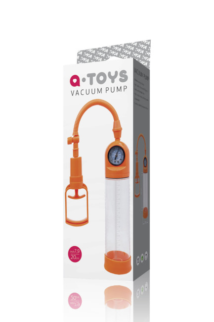 Оранжевая вакуумная помпа с манометром Vacuum Pump TOYFA A-TOYS